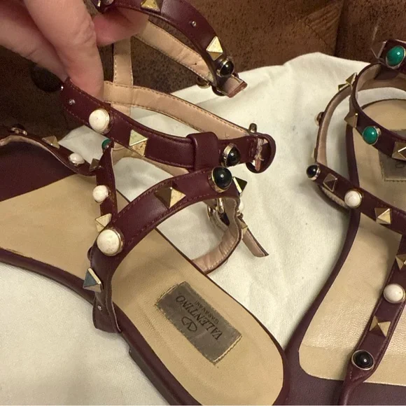 Studded Multicolor Sandals by Valentino Garavani size 39 runs small 38 - Picture 8 of 12